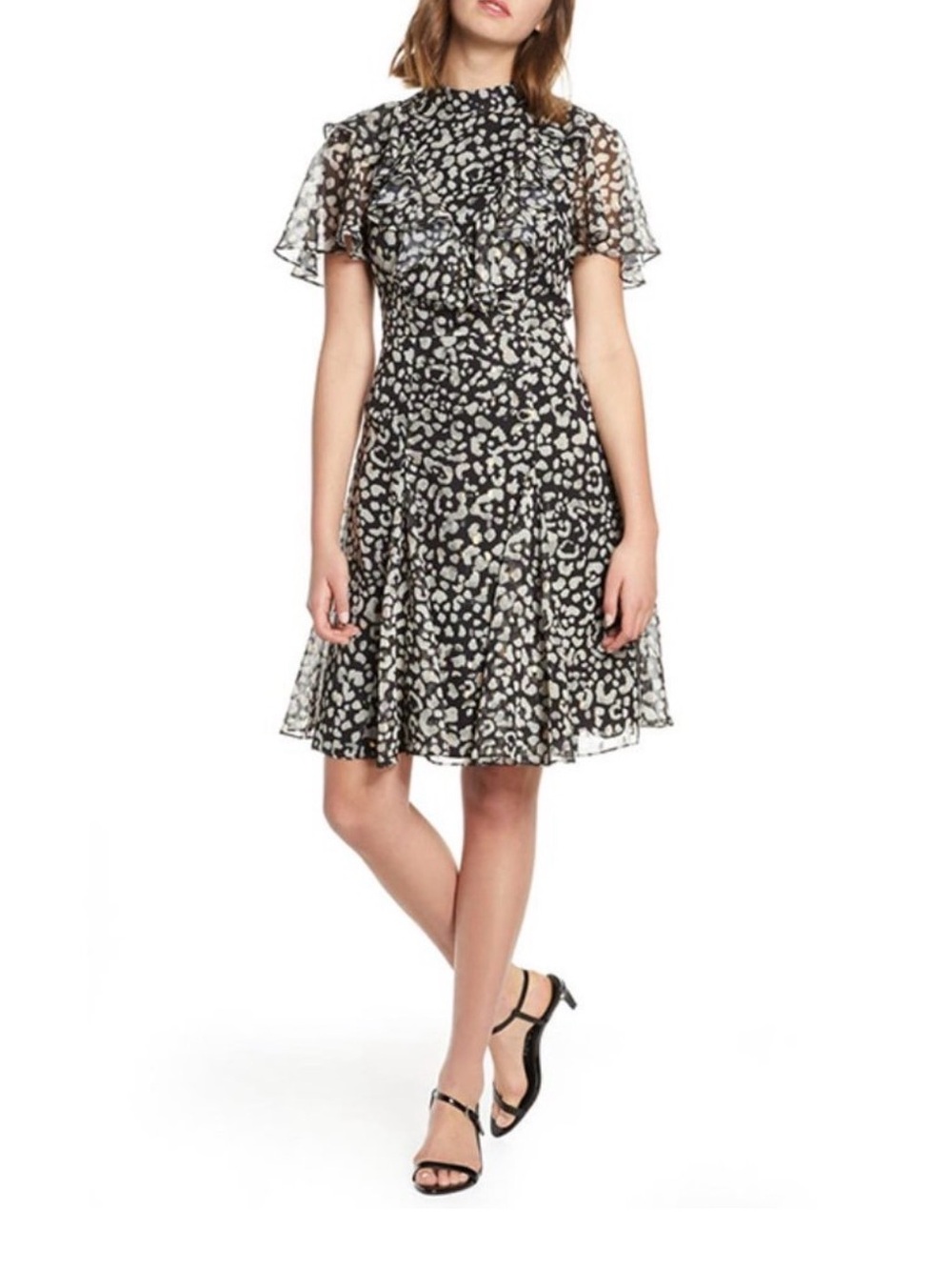 Eliza J Black and White Dress